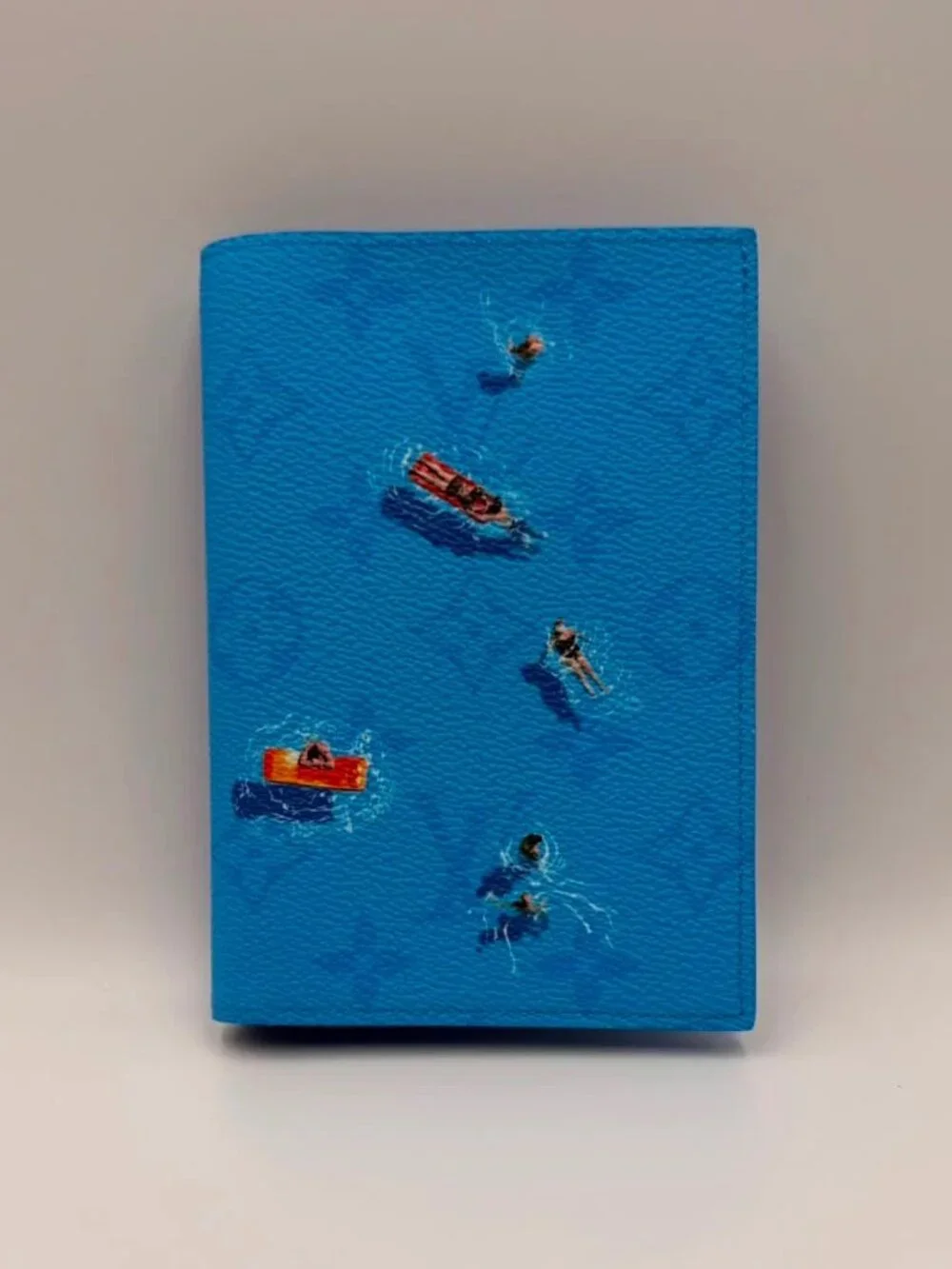 LV Passport Cover — Taigarama Blue Swimmers